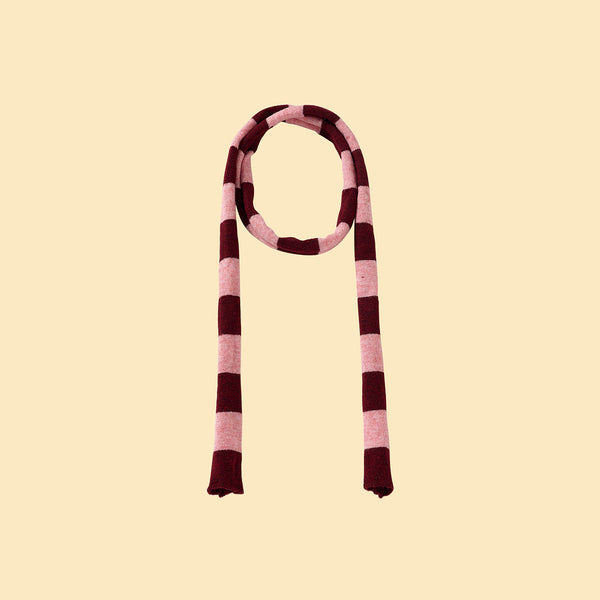 Rosé Bliss Thin Useless Striped Scarf