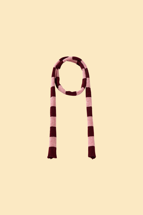 Rosé Bliss Thin Useless Striped Scarf