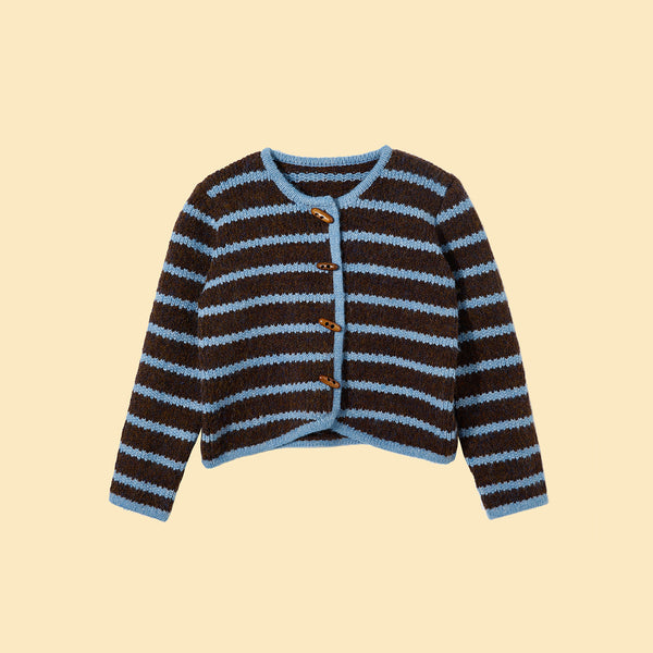 Bluebell Stripes Crop Cardigan