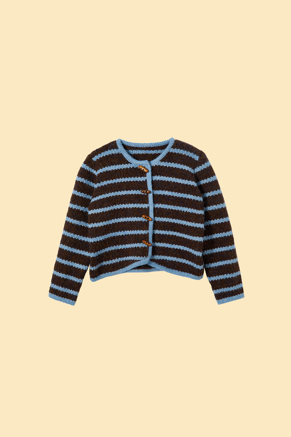 Bluebell Stripes Crop Cardigan