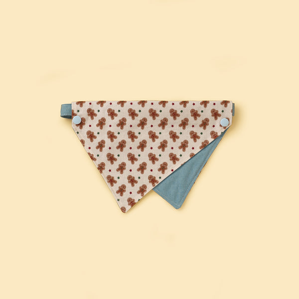 Gingerbread Man Joy Handmade Bandana