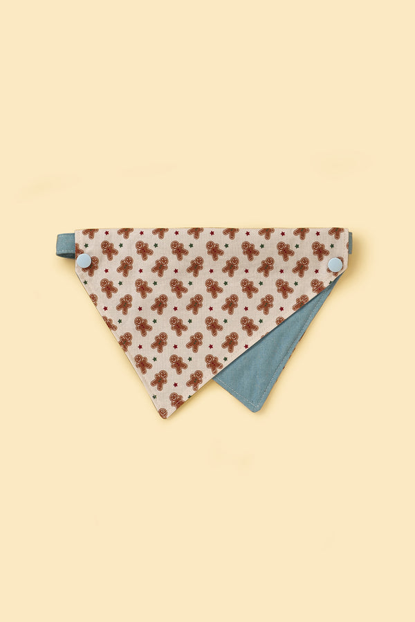 Gingerbread Man Joy Handmade Bandana