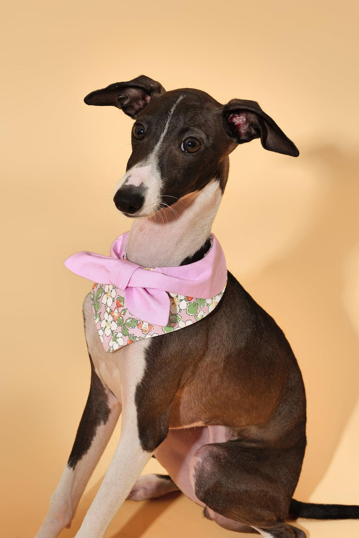 Bowtiful Garden Pink Floral Bandana - BarkBarkBaby